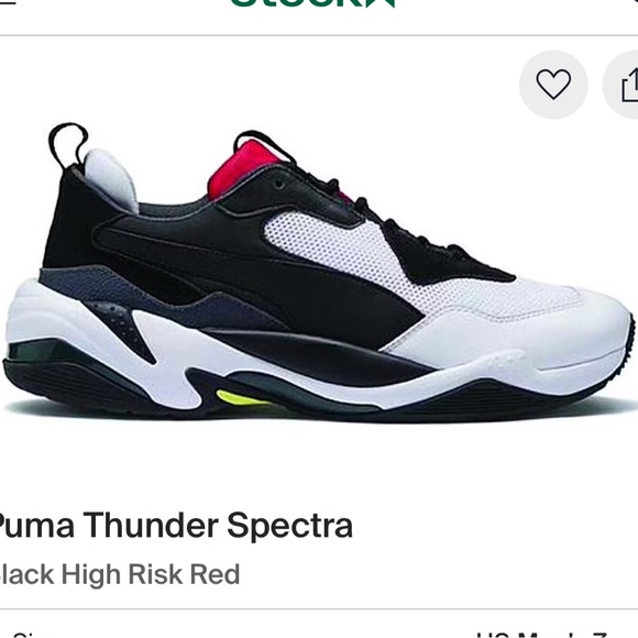Puma Shoes Puma Thunder Spectra Black High Risk Red Sneaker